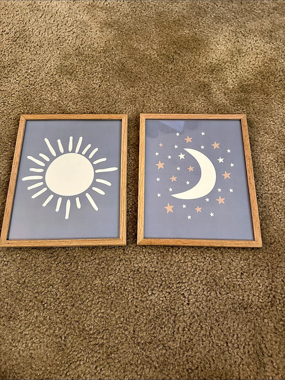 Sun and Moon Framed Wall Art Set